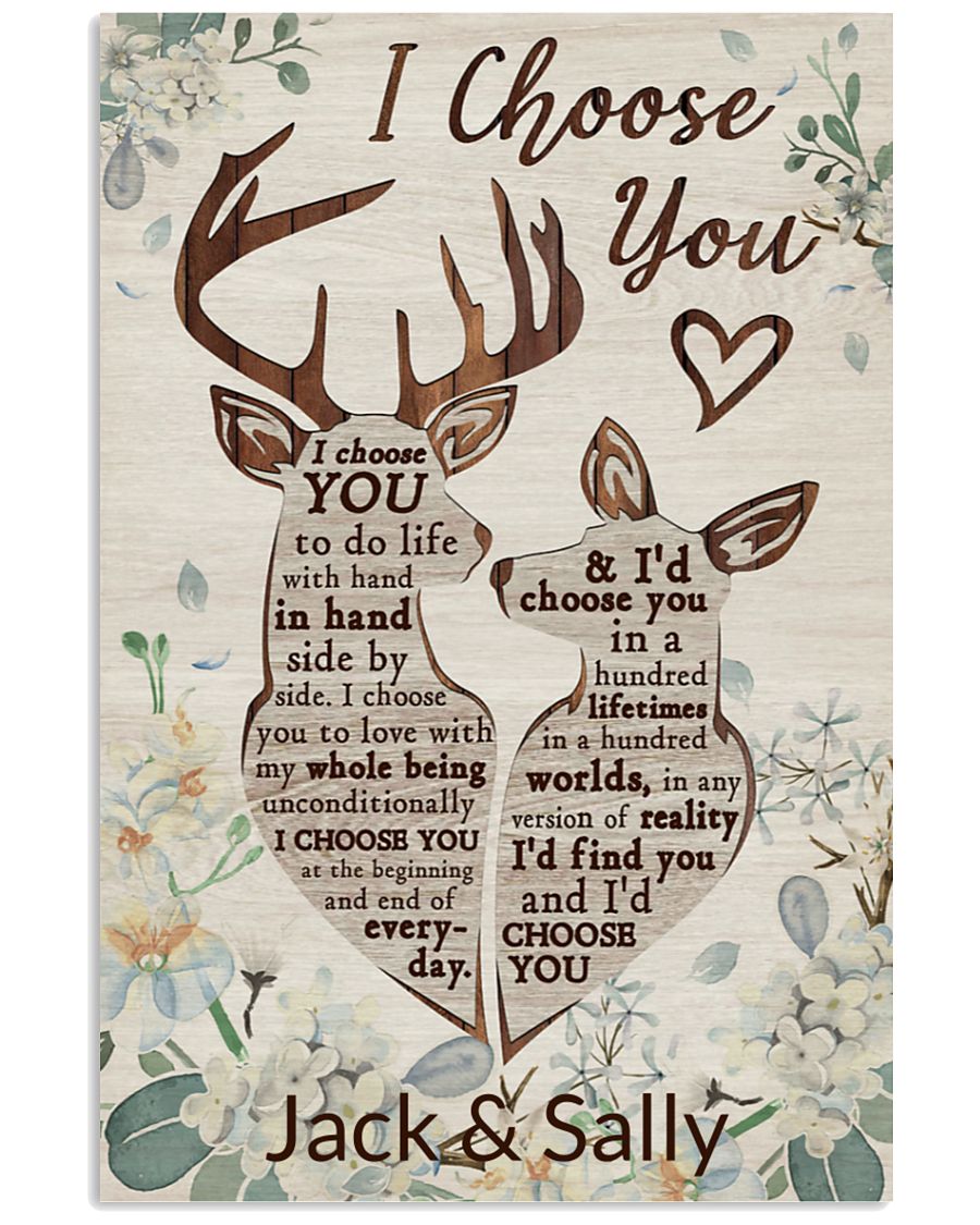 Deer I choose you to do personalized custom name poster
