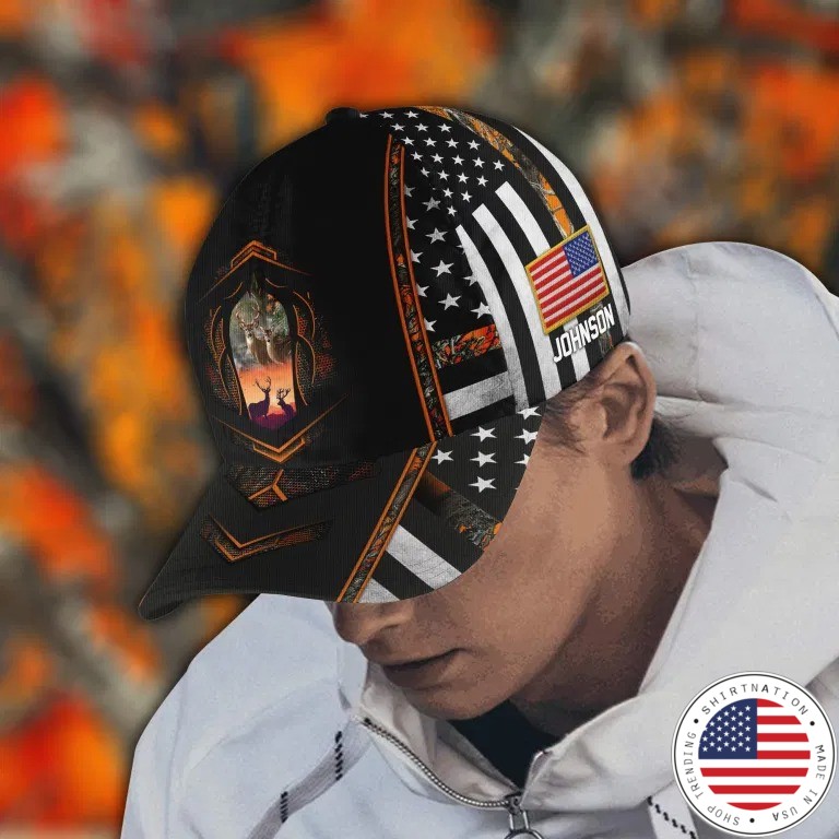 Deer hunter camo custom name cap2