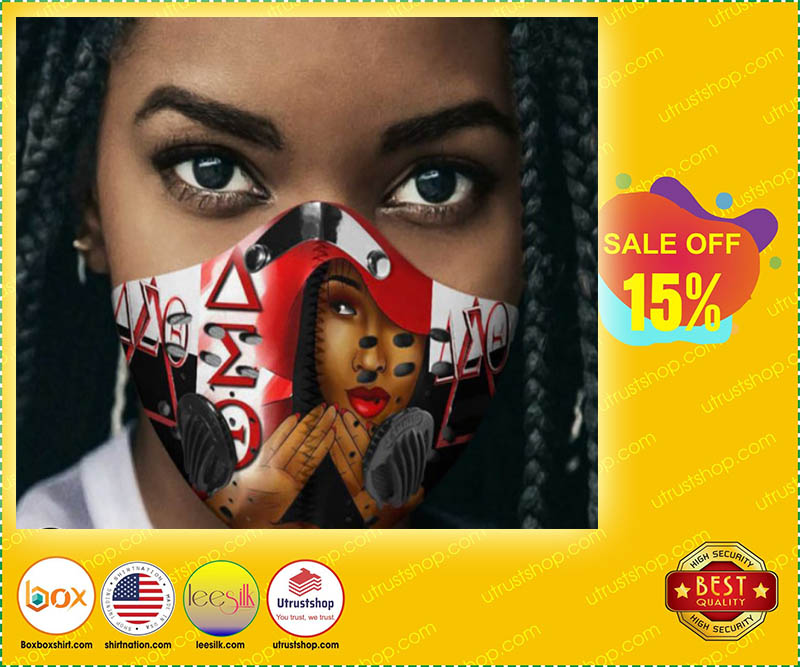 Delta sigma theta sorority face mask