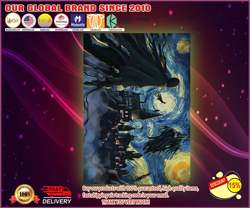 Dementor of Azkaban Harry Potter starry night Van Gogh poster
