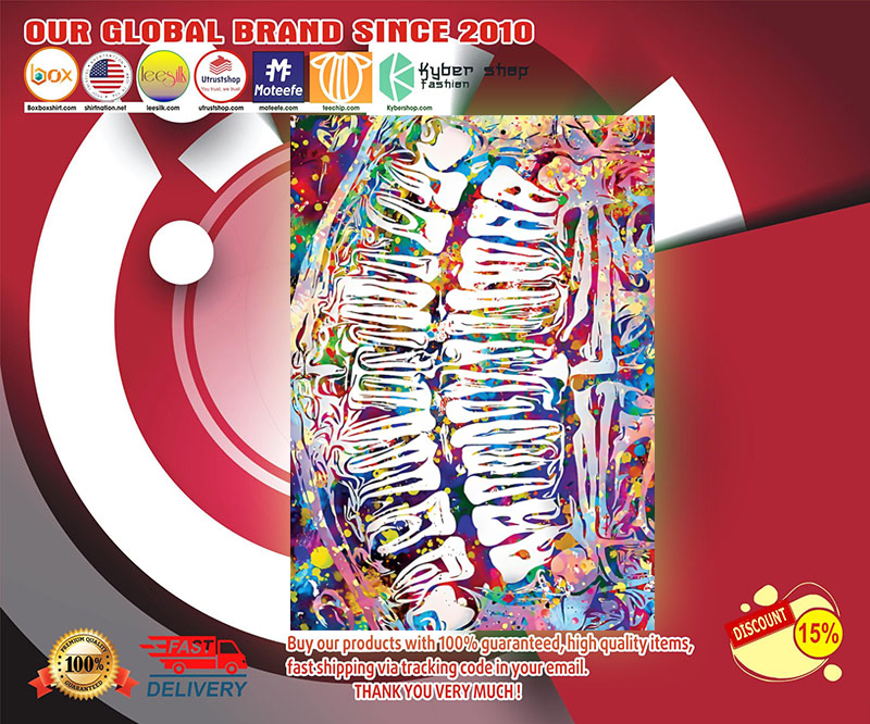 Dentist colorful x-ray poster