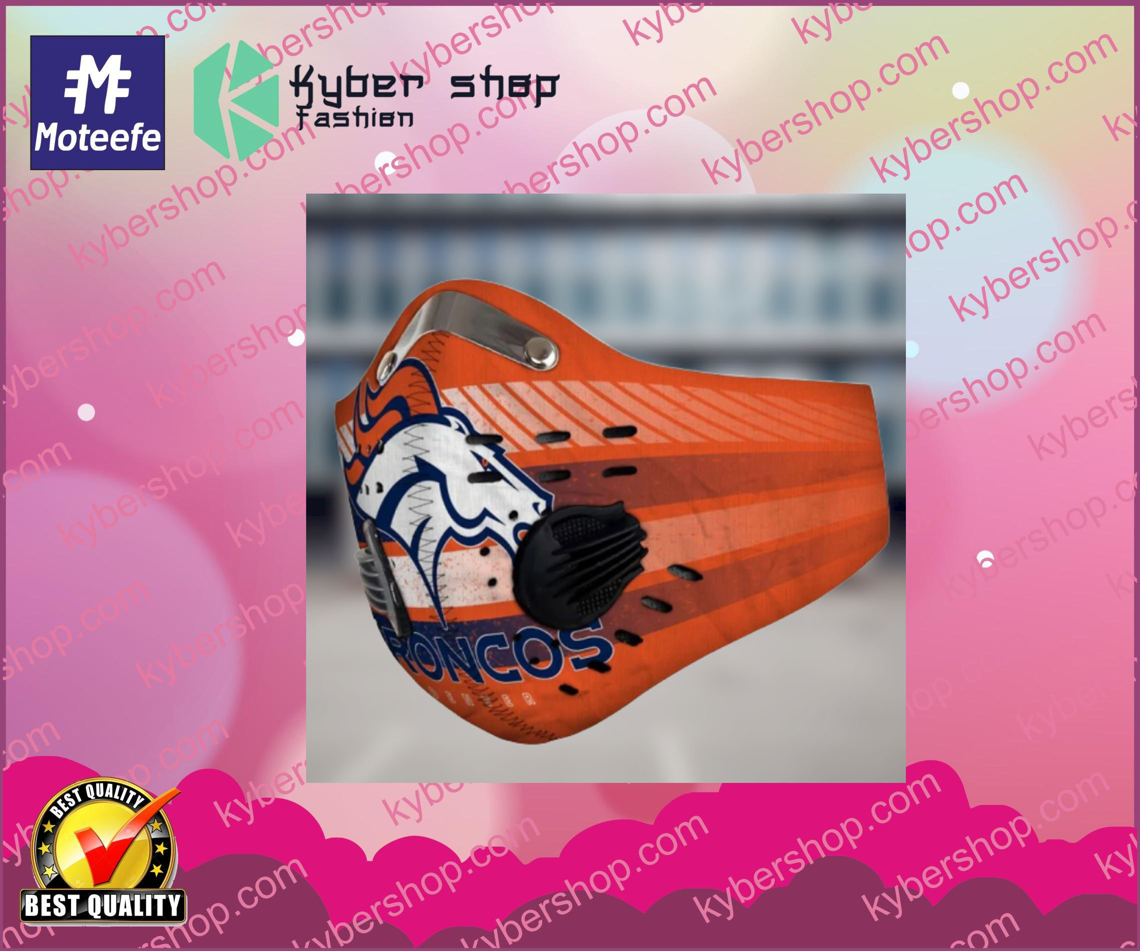 Denver Broncos filter face mask