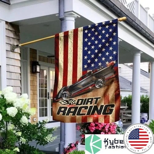 Dirt racing american flag 4