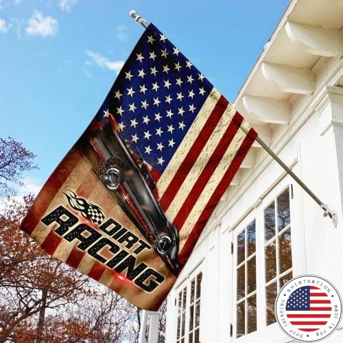 Dirt racing american flag2