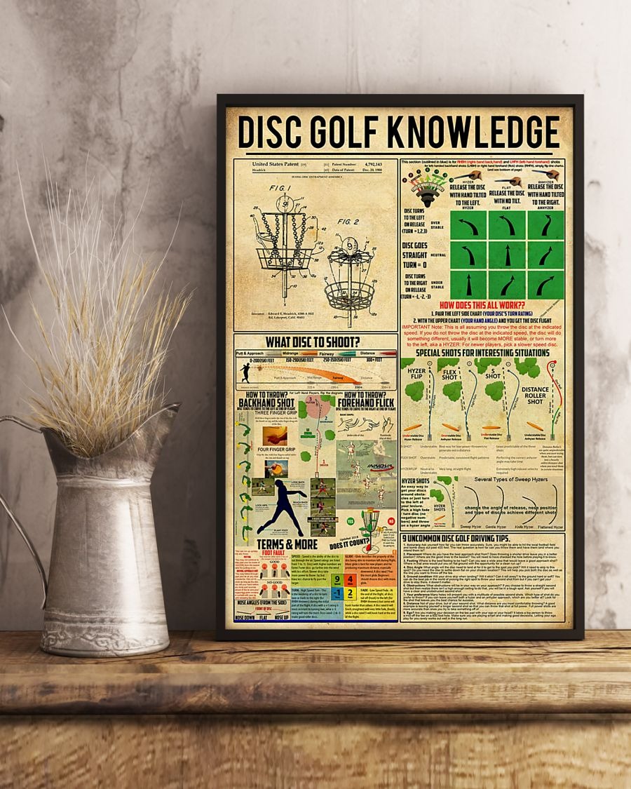 Disc golf knowledge poster
