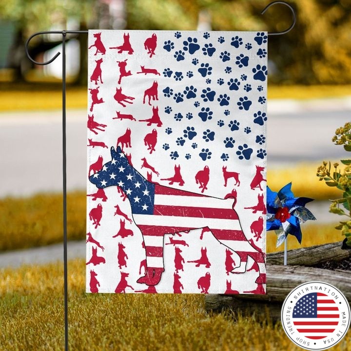 Doberman American house flag and garden flag