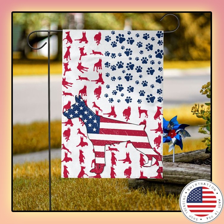 Doberman American house flag and garden flag1