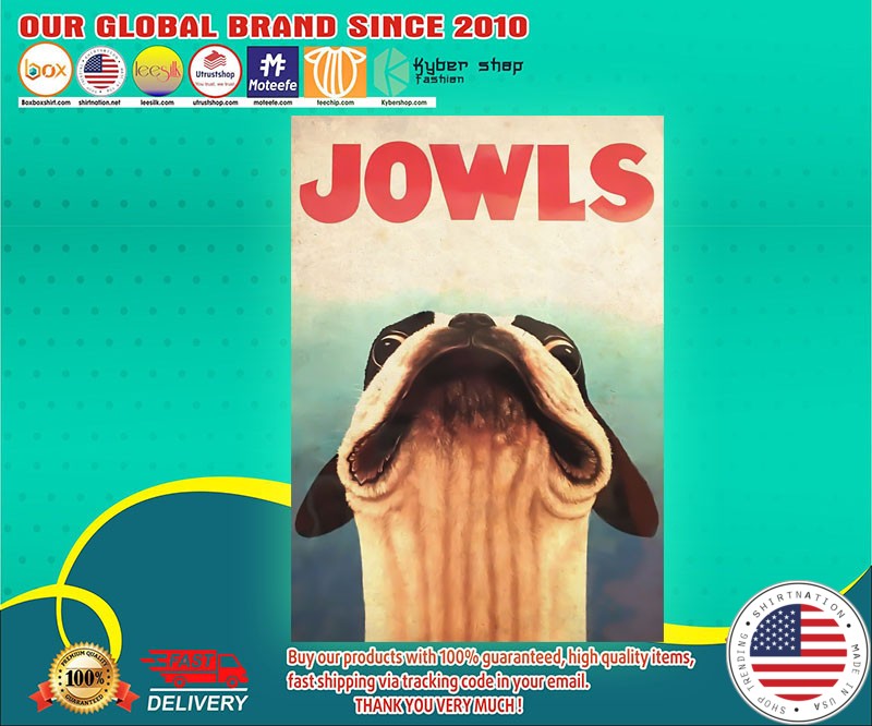 Dog jowls funny poster