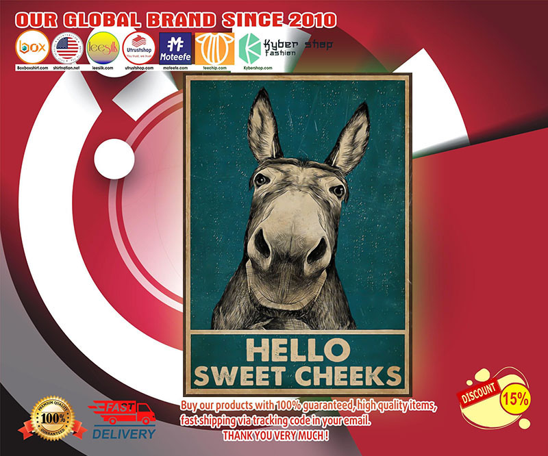 Donkey Hello Sweet Cheeks Poster