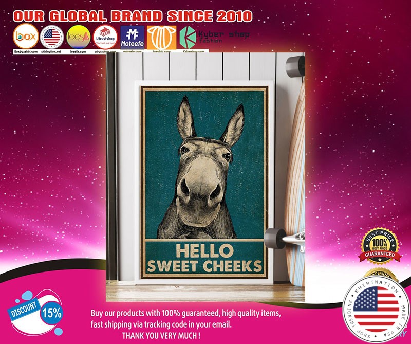 Donkey Hello Sweet Cheeks Poster1
