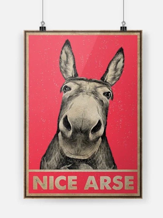 Donkey nice arse poster poster