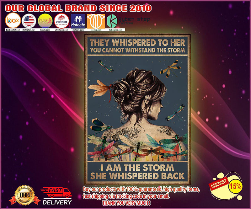 Dragonfly they whisperd to here you cannot with stand the storm poster