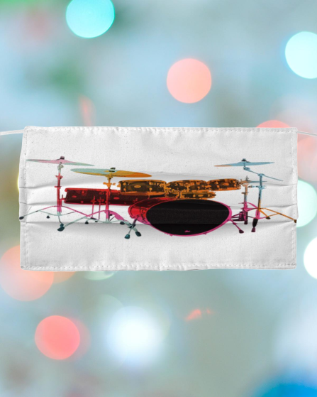 Drum cloth fabric face mask