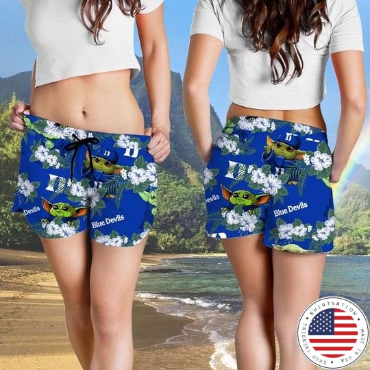 Duke Blue Devils And Yoda Hawaiian And Beach Short 4