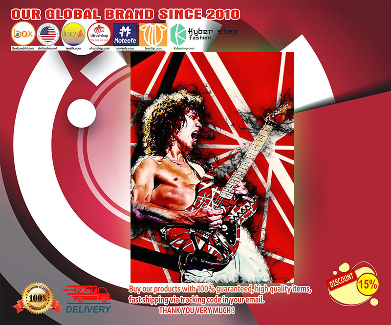 Eddie van halen play guitar poster