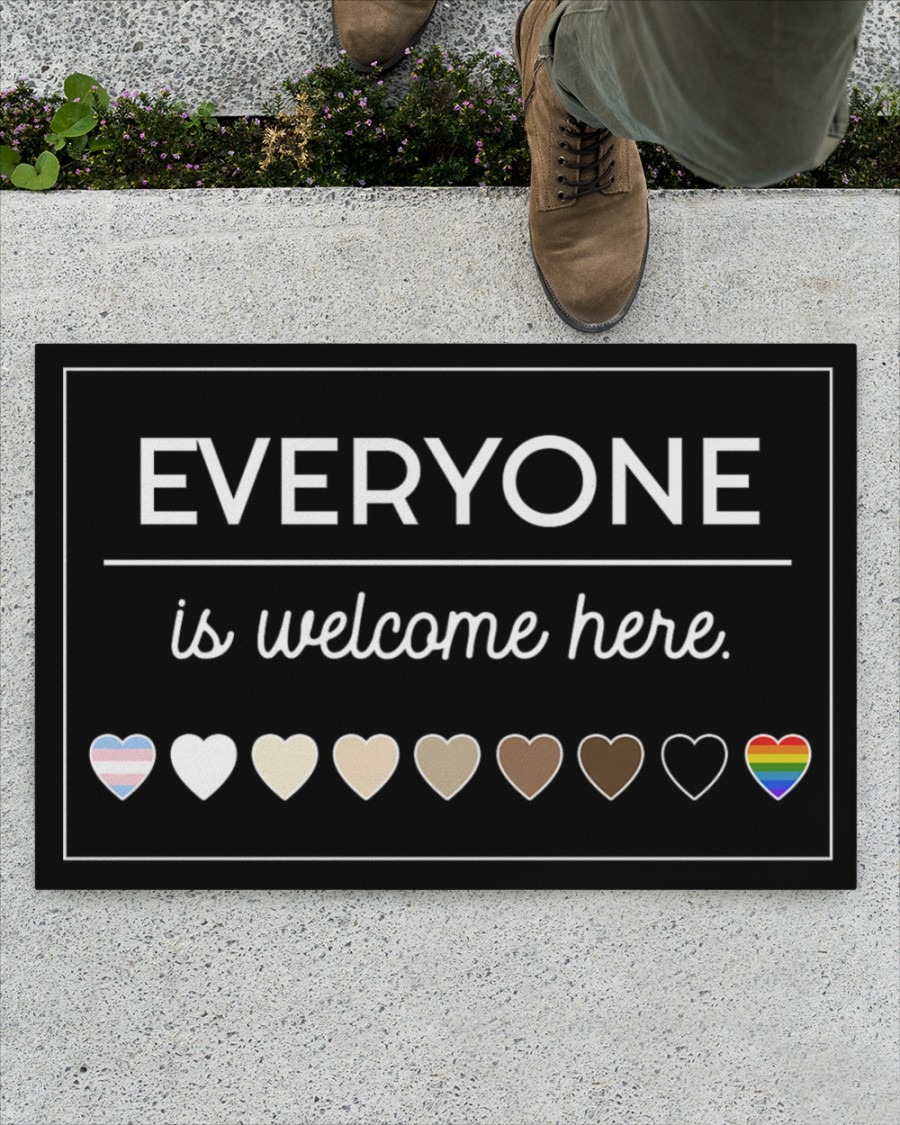 Everyone is welcome here doormat