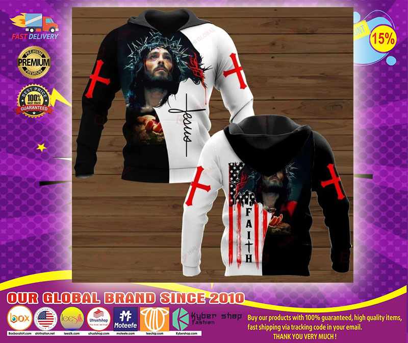 Faith Jesus god 3D hoodie1