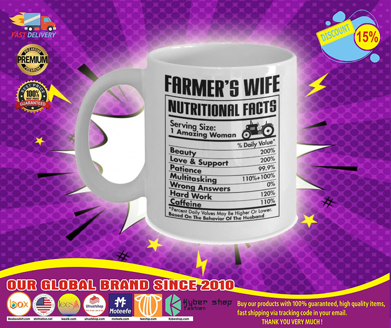Famer's wife nutritions fact mug