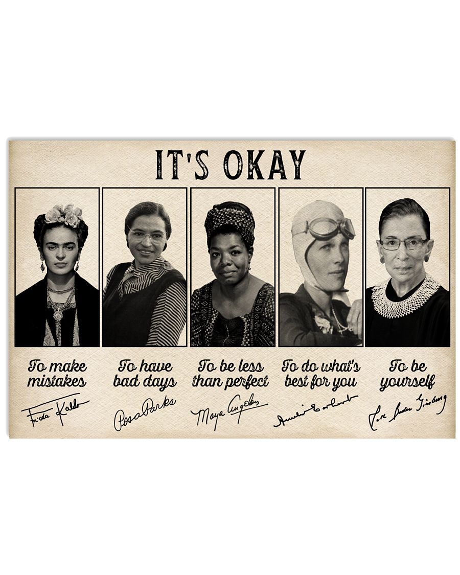 Famous feminist Woman it's okay to make mistakes poster