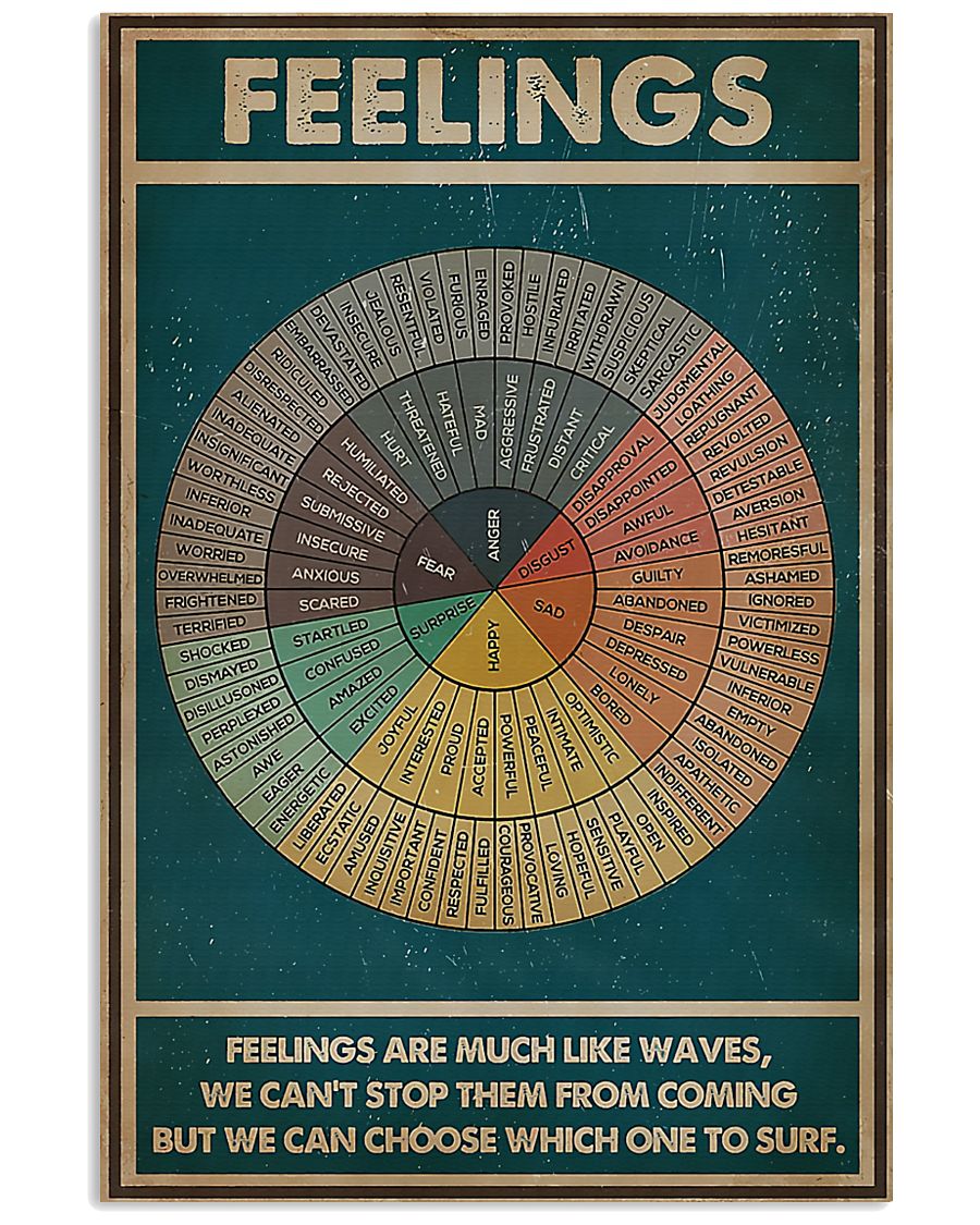 Feelings are much like a waves we can't stop them from coming poster