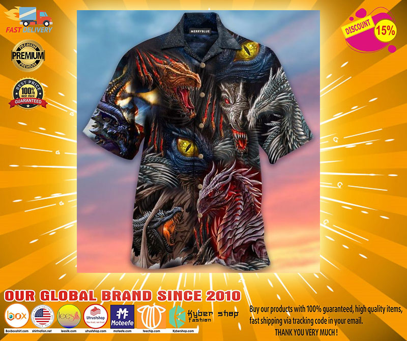 Fire doesnt kill dragon it bears dragon unisex hawaiian shirt2