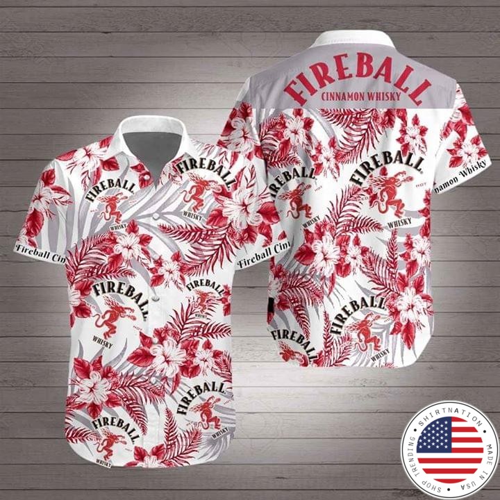 Fireball cinnamon whisky hawaiian shirt as