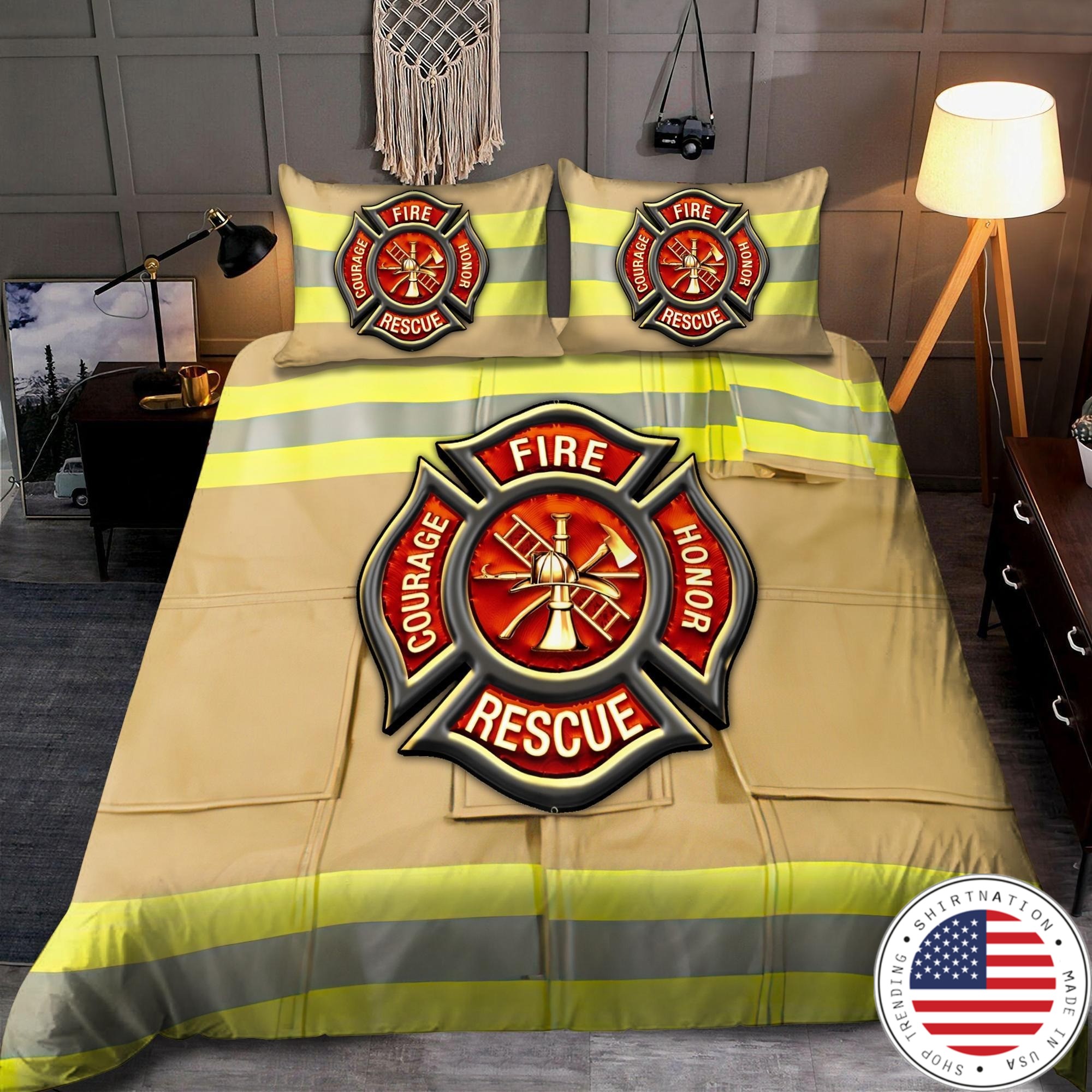 Firefighter Fire Honor Rescue Courage bedding set2