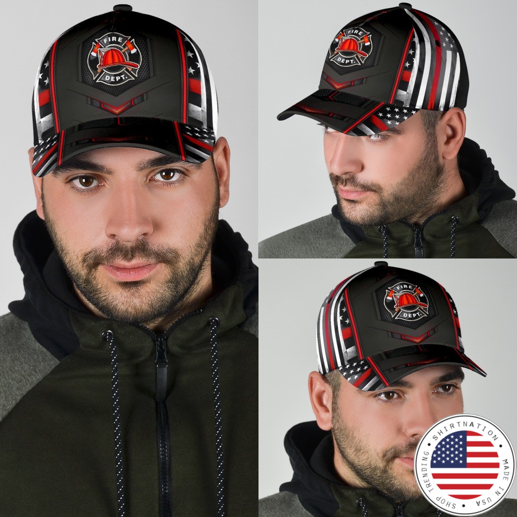 Firefighter dept flag cap4