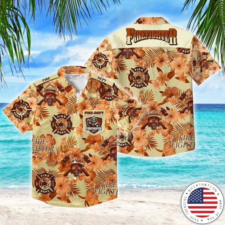 Firefighter fathers day Hawaiian Shirt 1