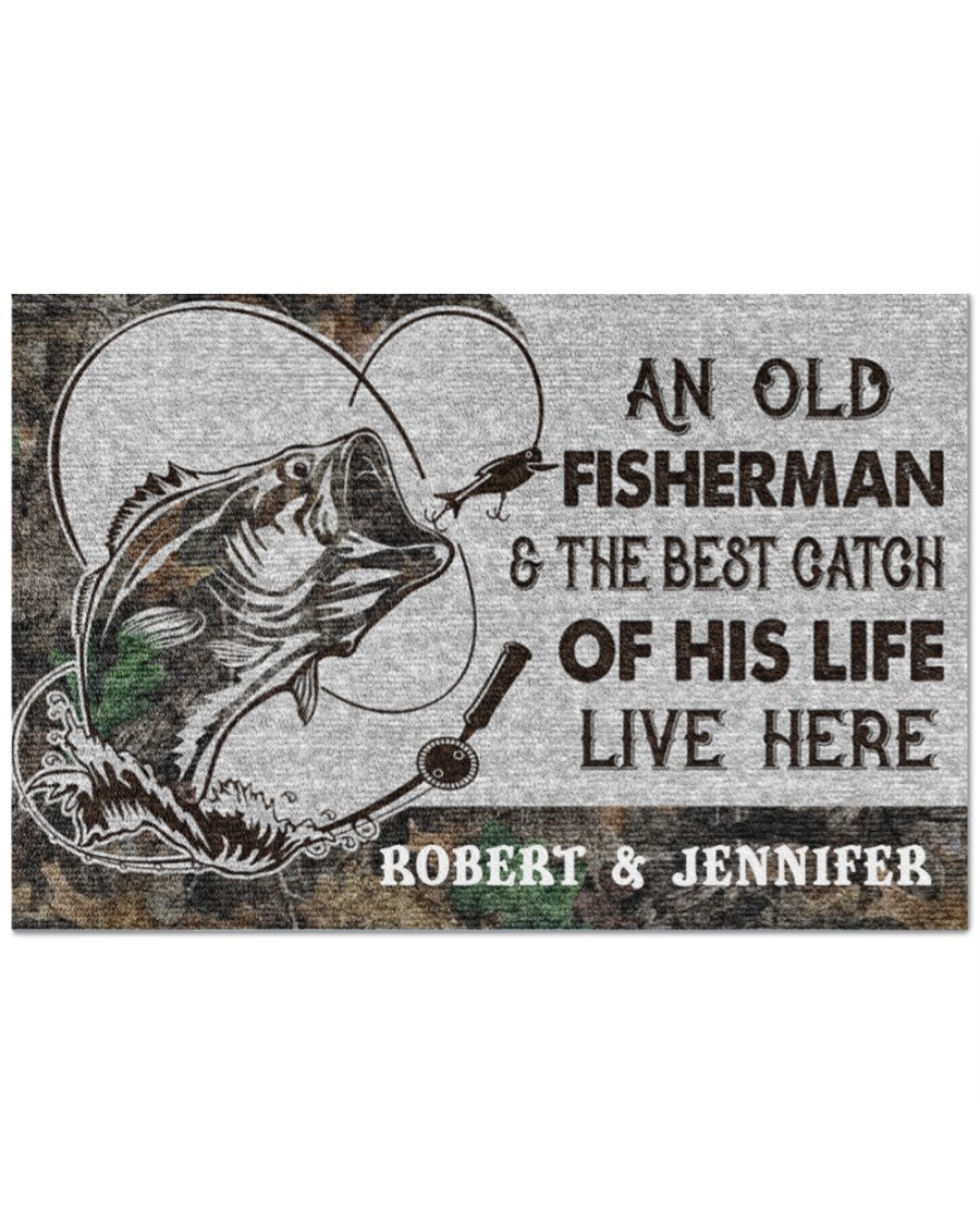 Fishing an old fisherman doormat