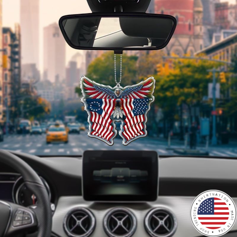 Flag Eagle car hanging Ornament
