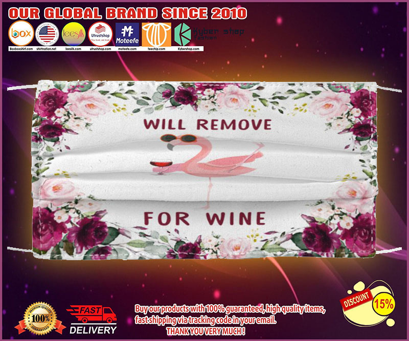 Flamingo Will remove for wine face mask