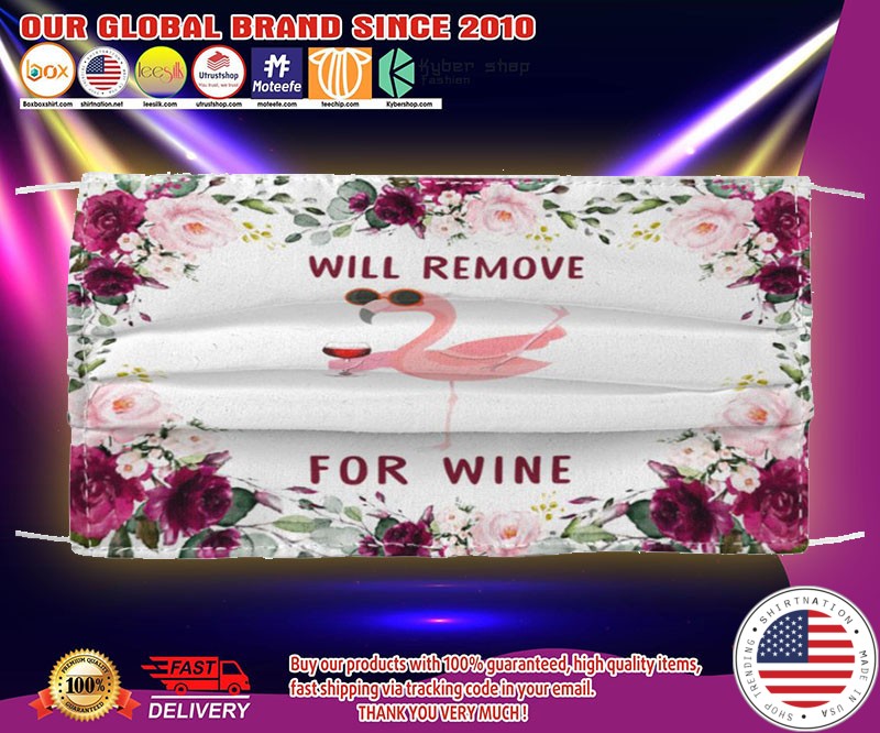 Flamingo Will remove for wine face mask