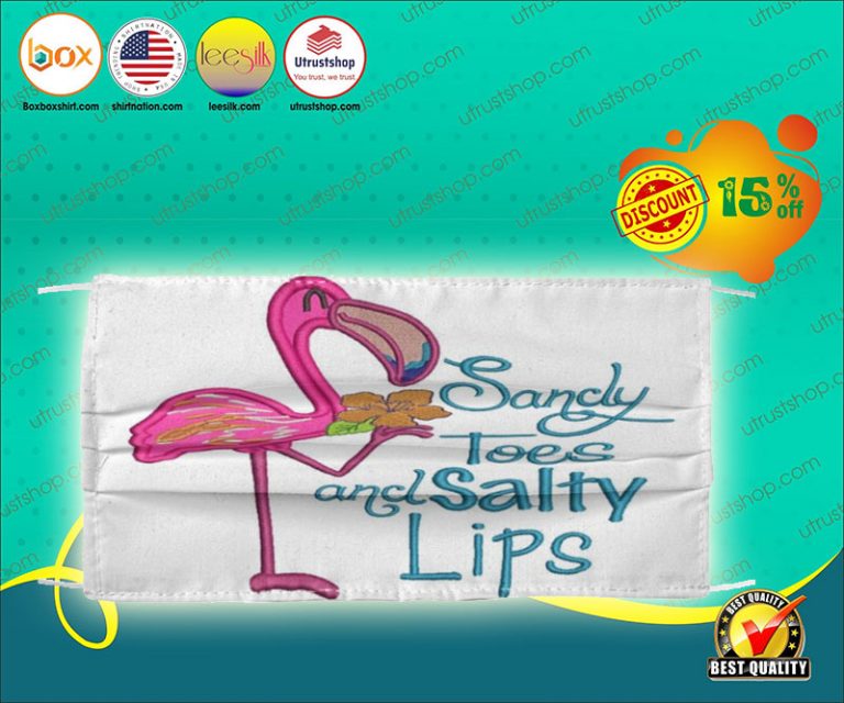 Flamingo sandy toes and salty lips face mask