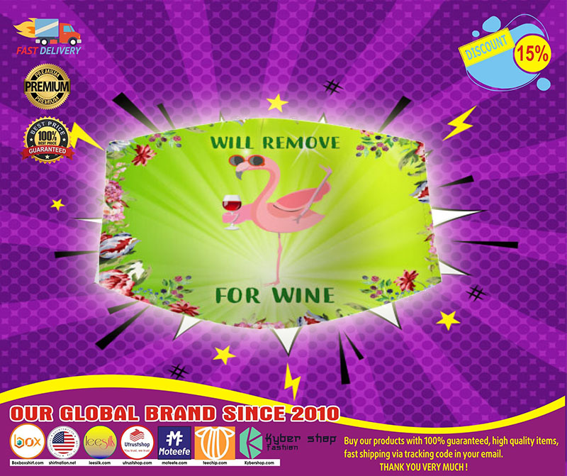 Flamingo wil remove for wine 3d face masks