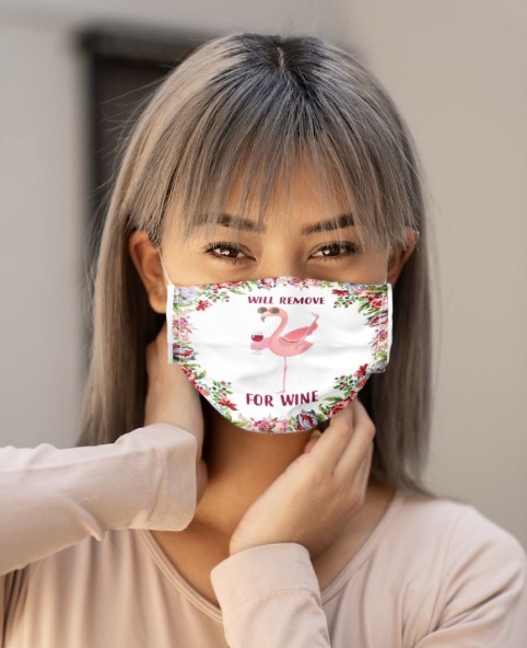Flamingo will remove for wine 3d face mask