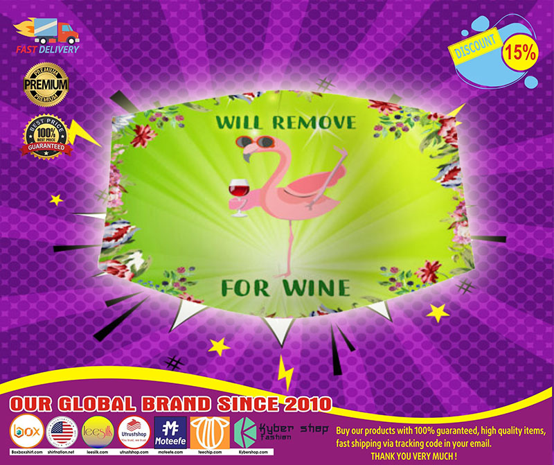 Flamingo will remove for wine face mask