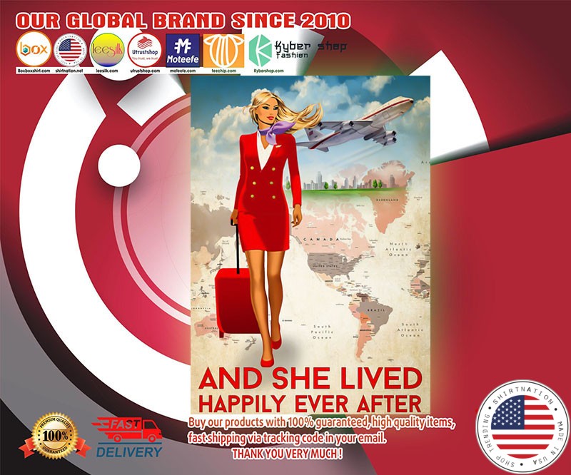 Flight attendace and she live happily ever after poster