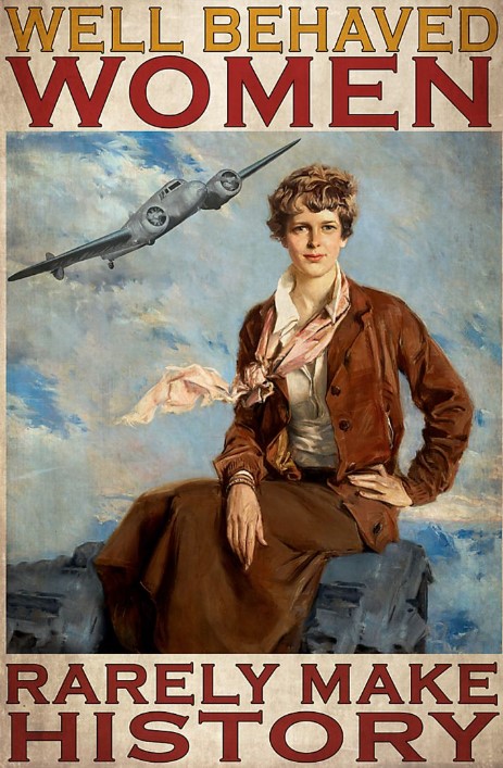 Flight attendant Well behaved women rarely make history poster