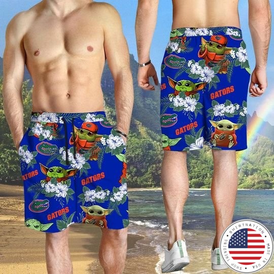 Florida Gators And Yoda Hawaiian And Beach Short3