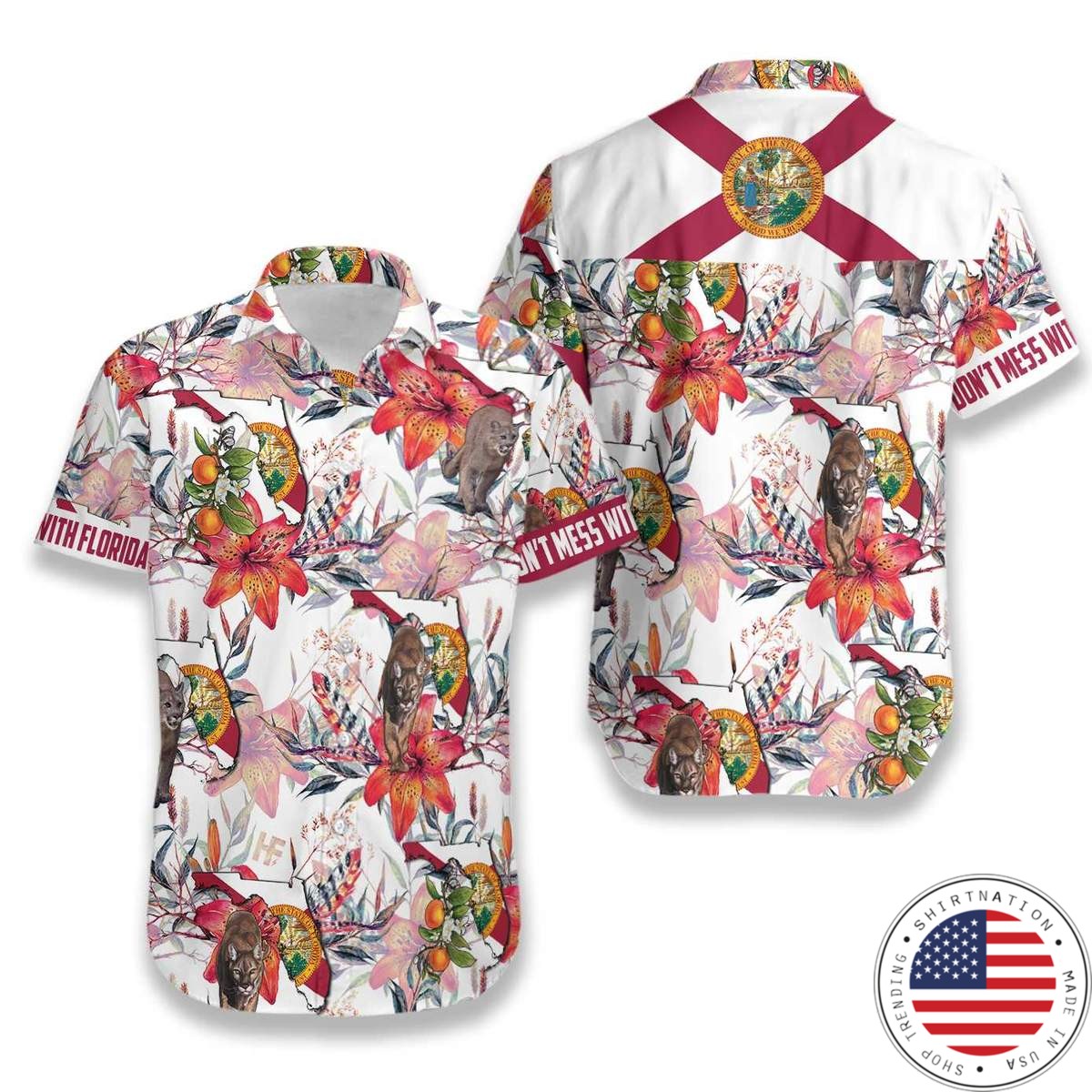 Florida Panther Hawaiian Shirt1