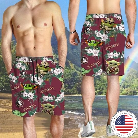 Florida State Seminoles And Yoda Hawaiian And Beach Short3