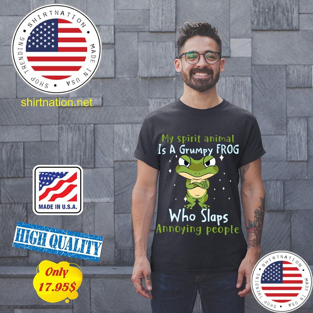 Frog My Spirit Animal Is A Grumpy Frog Who Slaps Annoying People Shirt 11