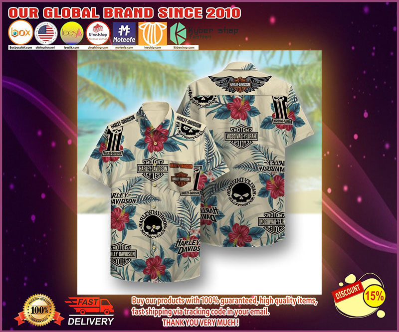 Motor Harley-Davidson hawaiian shirt