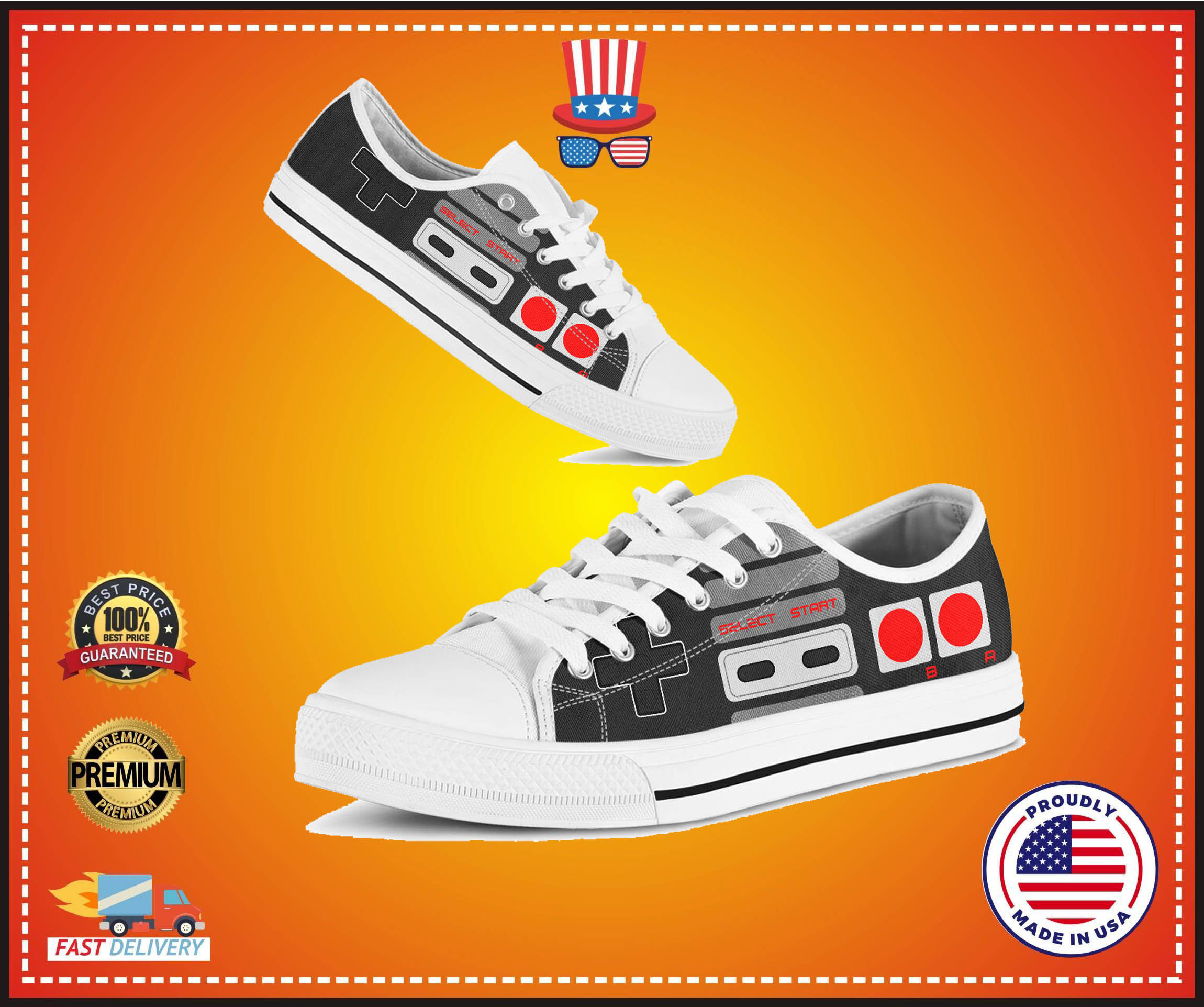 Game controller low top shoes