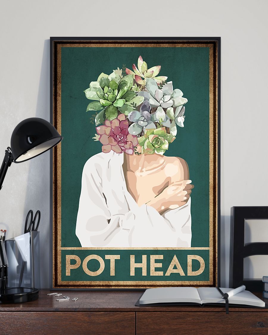 Garden pot head poster