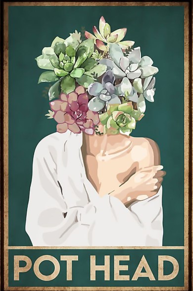 Garden pot head poster