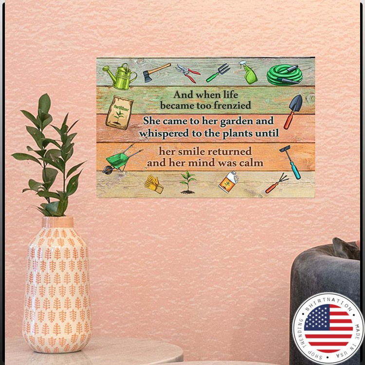 Gardening And when life became too frenzied poster1