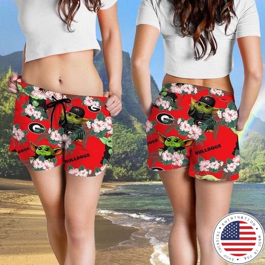 Georgia Bulldogs Yoda Hawaiian And Beach Short4