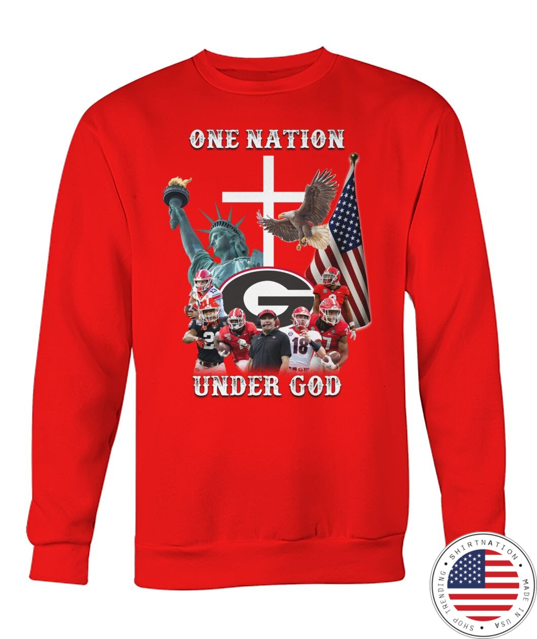 Georgia Bulldogs football One nation under god shirt 12